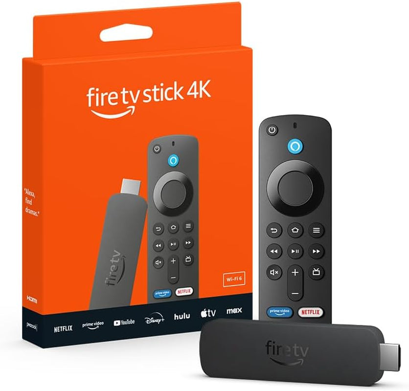 Fire TV Stick 4K (Newest Model) with Ai-Powered Fire TV Search, Wi-Fi 6, Stream over 1.5 Million Movies and Shows, Free & Live TV