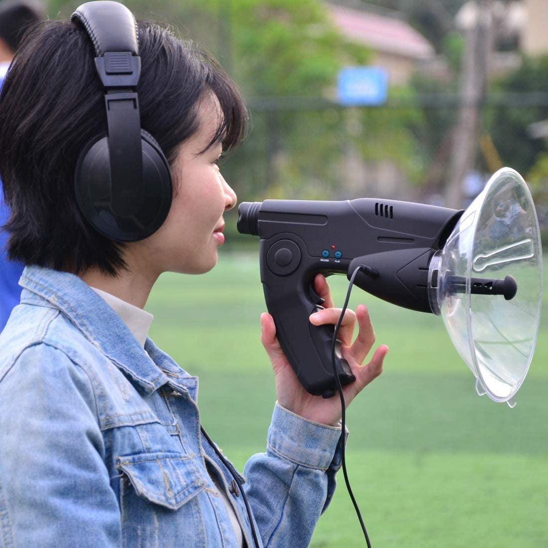 Listening Device, Observation Device, Scientific Explorer Parabolic Microphone Bionic Ear Electronic Listening Device Digital Device Nature Observing and Listening Device, Headphone Included